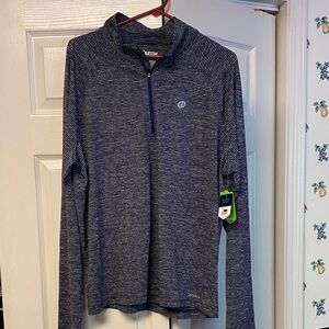 Men's Blue Quarter-Zip Lightweight Pullover